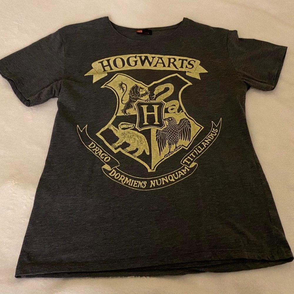 Harry Potter Women's Grey and Black T-shirt